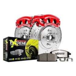 PowerStop® – 1-Click Street Warrior Z26 Drilled and Slotted Brake Kit with Calipers