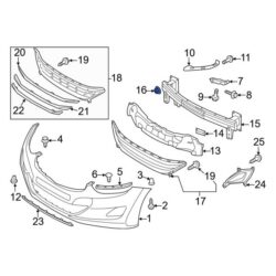 Hyundai OE 1327006007K – Bumper Impact Bar Nut