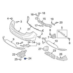 Hyundai OE 1327106007K – Bumper Impact Bar Nut