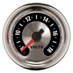 Auto Meter® 1282 – American Muscle Series 2-1/16″ Voltmeter Gauge, 8-18V