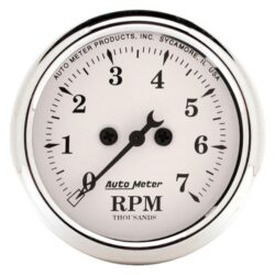 Auto Meter® – Old Tyme White Series In-Dash Tachometer Gauges