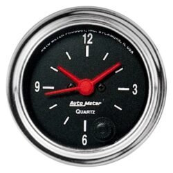 Auto Meter® 2585 – Traditional Chrome Series 2-1/16″ Clock Gauge, 12 Hour