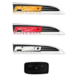 Recon® 264285CH – “F-250” Chrome Driver and Passenger Side Fender LED Emblem Kit