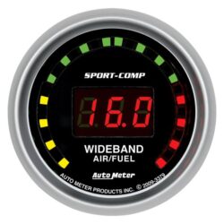 Auto Meter® 3379 – Sport-Comp Digital Series 2-1/16″ Wideband Air/Fuel Ratio Gauge, 10:1-17:1 AFR