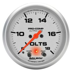 Auto Meter® – Ultra-Lite Series Voltmeter Gauges