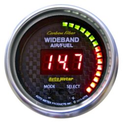 Auto Meter® 4778 – Carbon Fiber Series 2-1/16″ Wideband Pro Air/Fuel Ratio Gauge, 6:1-20:1 AFR