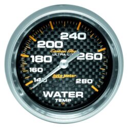 Auto Meter® – Carbon Fiber Series Water Temperature Gauges