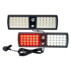 Xprite® 52020M-G1-WR – Agent Series 11.8″ 48-LED White/Red Surface Mount Visor Light