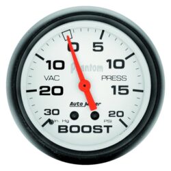 Auto Meter® – Phantom Series Boost/Vacuum Gauges