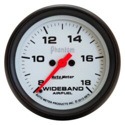 Auto Meter® 5879 – Phantom Series 2-5/8″ Wideband Air/Fuel Ratio Gauge, 8:1-18:1 AFR