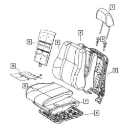 Mopar® 5RX56JRRAA – Active Head Restraints Headrest