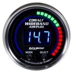 Auto Meter® 6197 – Cobalt Digital Series 2-1/16″ Wideband Pro Plus Air/Fuel Ratio Gauge, 6:1-20:1 AFR