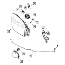 Dodge OE 68001485AI – Front Left Headlight