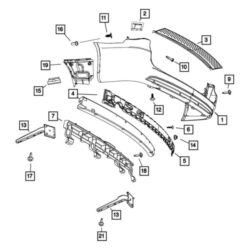 Ram OE 68156768AA – Blind Spot Detection System Warning Sensor Bracket