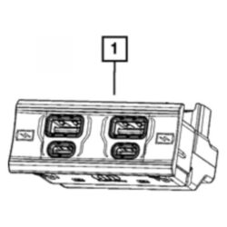 Ram OE 68487349AB – Center Audio Auxiliary Jack