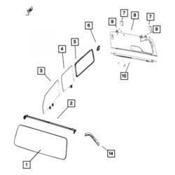 Mopar® – Liftglass Lower To Body Seal