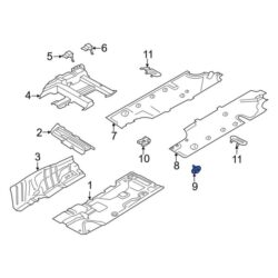 Porsche OE 9A700769800 – Front Floor Pan Splash Shield Screw