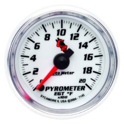 Auto Meter® 7145 – C2 Series 2-1/16″ EGT Pyrometer Gauge, 0-2000 F