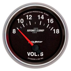 Auto Meter® – Sport-Comp II Series Voltmeter Gauges