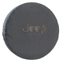 Mopar® 82209949AB – 32″ Premium Black Spare Tire Cover with Black Jeep Logo