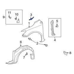 Toyota OE 5382402030 – Left Upper Fender Seal