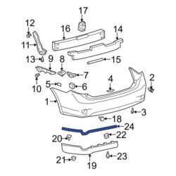 Toyota OE 7687702070B2 – Right Valance Panel Seal