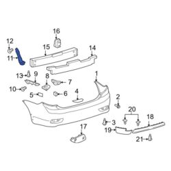 Toyota OE 5259102180 – Rear Right Bumper Seal