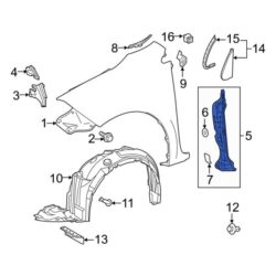 Toyota OE 5382702190 – Rear Right Fender Seal