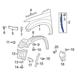 Toyota OE 538280C010 – Rear Left Fender Seal