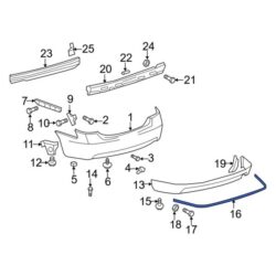 Toyota OE 7687506020C0 – Rear Bumper Impact Strip