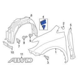 Toyota OE 5338908020 – Left Upper Fender Seal