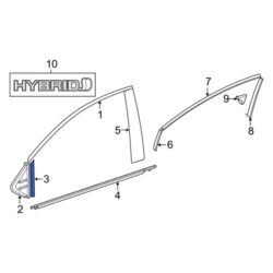 Toyota OE 7575108010 – Front Right Door Window Division Bar