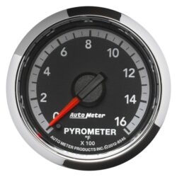 Auto Meter® 8546 – Dodge Factory Match 4th Generation Series 2-1/16″ EGT Pyrometer Gauge, 0-1600 F