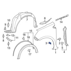 Toyota OE 5386652100 – Right Fender Seal