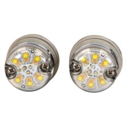 Buyers® 8891326 – Bolt-On Mount Snap-in Amber LED Hideaway Strobe Light Kit