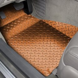 ACC® 041003 – 1st Row Orange Aluminum Diamond Plate Floor Mats