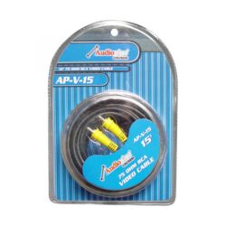 Audiopipe® APV15 – 15′ Video RCA Cable with Flexible PVC Jacket & Gold Plated Connectors