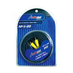 Audiopipe® APV20 – 20′ Video RCA Cable with Flexible PVC Jacket & Gold Plated Connectors