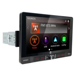 Dual® DCPA901 – 9″ Touchscreen Display Single DIN Digital Media Receiver with Bluetooth, Apple CarPlay, Rear Camera Connectivity