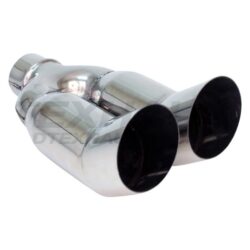 Different Trend® – Hi-Polished Series Stainless Steel Turn-Up Round Angle Cut Dual Exhaust Tip