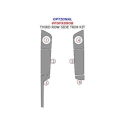 Remin® FDFX09OB-SA – Aluminum 3rd Row Side Trim Upgrade Kit (6 Pcs)