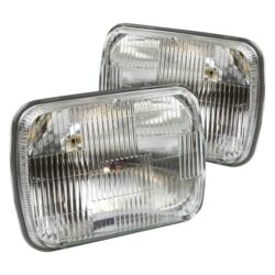 TRQ® – 7×6″ Rectangular Chrome Factory Style Headlights (H6054, 200mm)