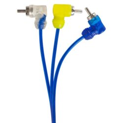 Install Bay® IBVRCA4M – 12′ Video RCA Cable with High Quality Blue Flexible Jacket & Nickel Plated Connectors