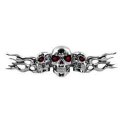 Pilot® IP-3042 – 3-Headed Skull Chrome Emblem