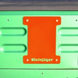 Steinjager® J0043676 – Fluorescent Orange Spare Tire Carrier Delete Plate