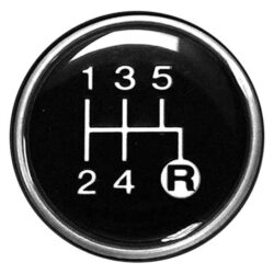 Crown® J3241073 – Manual 5-Speed Pattern Black Shift Knob Insert