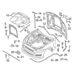 Ford OE JR3Z16B991A – Front Left Hood Insulation Pad