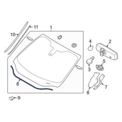 Ford OE CP9Z5803136A – Right Body A-Pillar Trim Panel Insert