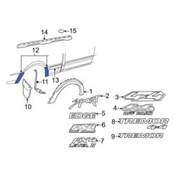 Ford OE 3L5Z99292A23AAA – Rear Left Rearward Stone Guard