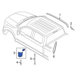 Ford OE FL3Z1529077AD – Left Truck Cab Corner Trim Panel